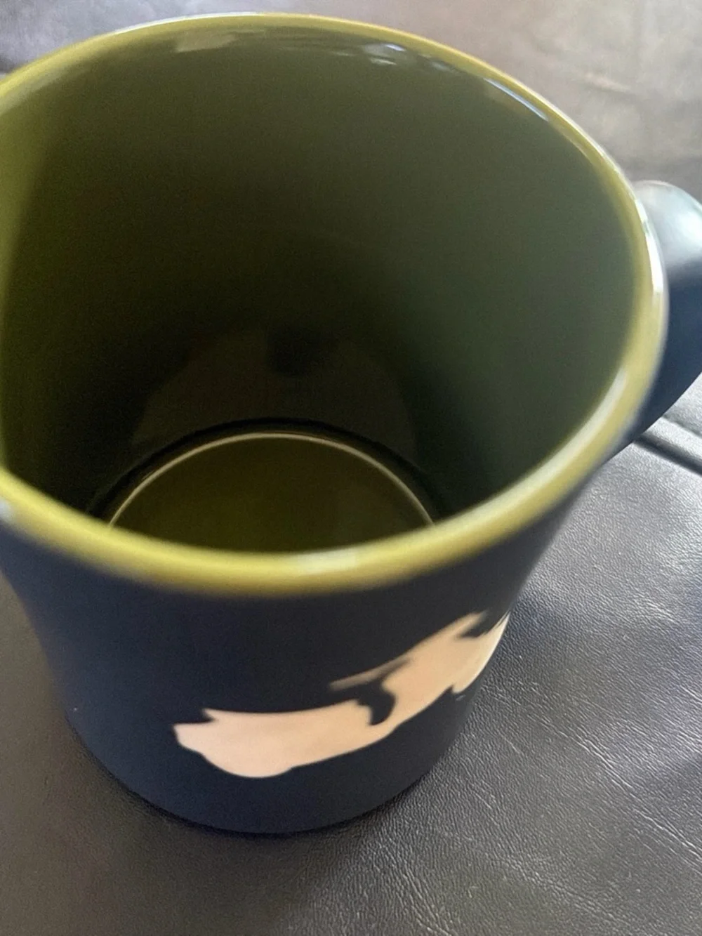Starbucks Dark Gray Ceramic Mug with White Scooter Silhouette